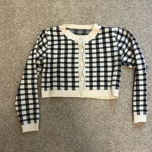UNKNOWN BRAND Checkered, button up Cardigan